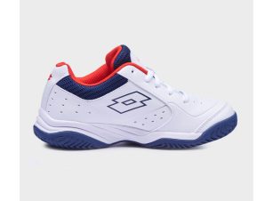 Lotto – SPACE 600 II ALR JR – ALL WHITE/RED POPPY/NAVY BLUE